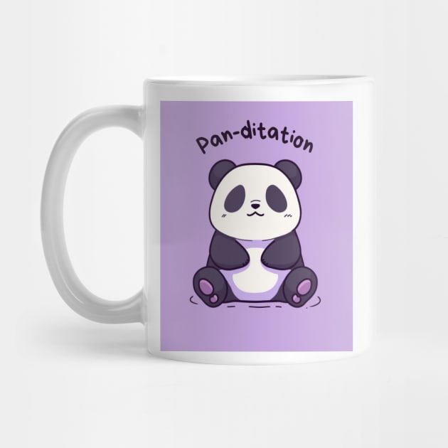 Kawaii Cute Yoga Meditating Panda by AdaMazingDesign